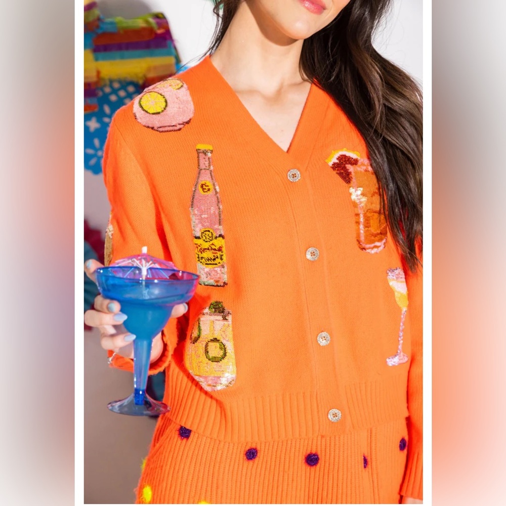 NEW Queen of Sparkles Drink Cardigan